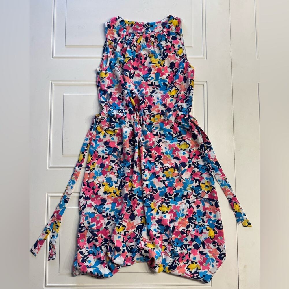 Juicy Couture NWT Womens Sz M White Sleeveless Floral Midi Dress Side Ties